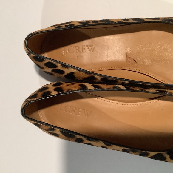J Crew Factory Marina leopard calf hair flats - Picture 4 of 8